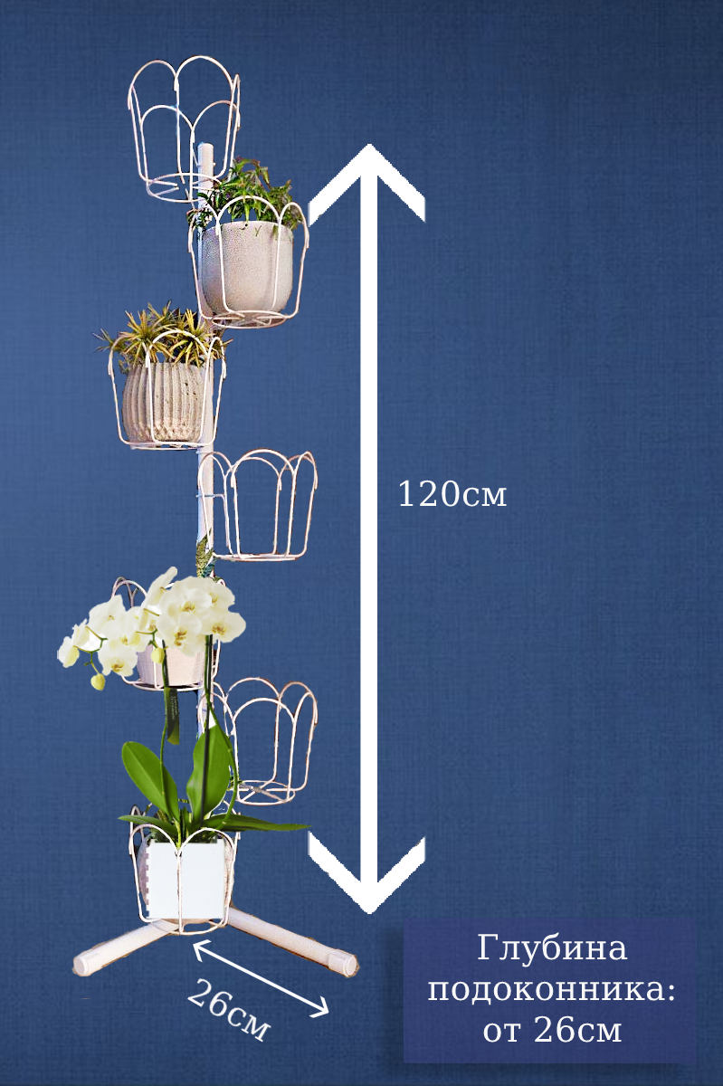 подставка на окно угловая металлическая с ножками. Фото N27